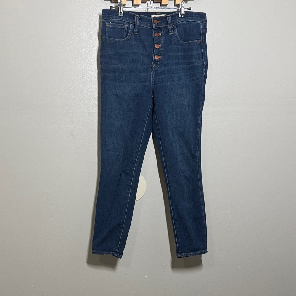 Madewell High-Rise Dark Indigo Button-Fly Jeans
